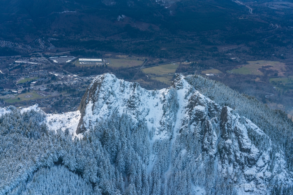 Aerial Backside of Mount Si